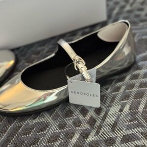 Aerosoles Women's Silver Mary Jane Flats